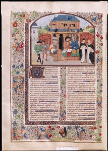 Ms 927 Fol.127v De Drie Soorten Vriendschap, uit Ethiek, Politiek en Economie door Aristoteles (384-322 v.Chr.) door French School