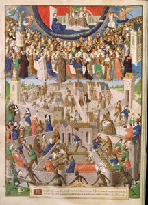 De Stad van God, uit een vertaling van de werken van St. Augustinus door Raoul de Presles, c.1469-73