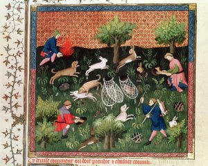 Hazenjacht, uit het Livre de la Chasse door Gaston Phebus de Foix door French School