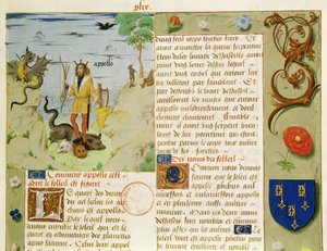 Apollo doodt Python, uit Livre des Eschecs D
