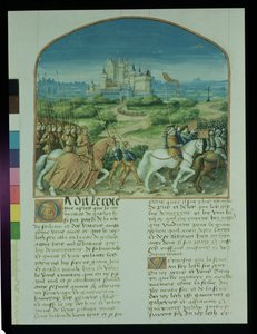 Pagina uit Het Verhaal van Merlijn door Robert de Boron, ca.1482-89 door French School