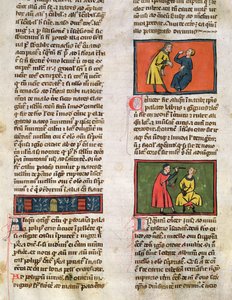 Ms H 89 Dokters en patiënten, uit een editie van Boek der Chirurgie door Rogier de Salerne door French School