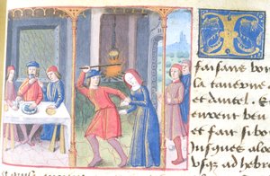 Maaltijd, uit Les Cent Nouvelles Nouvelles, 1462