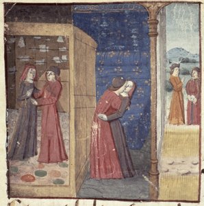 Kussen, uit Les Cent Nouvelles Nouvelles, 1462