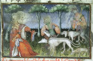 Jacht, uit het Livre de la Chasse door Gaston de Foix door French School