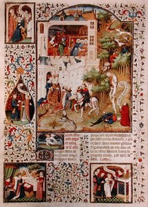 Ms Lat 17294 De dood van St. Edward de Belijder (1003-66) uit het Brevier van de Hertog van Bedford, c.1424-1435