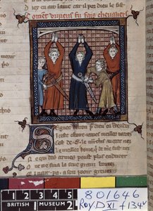 Ms Roy 20 D XI fol.134v Vivian en anderen leggen een eed af, uit 