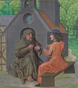 De kluizenaar die de ridder instrueert, uit 