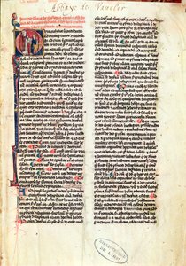 Pagina uit de Somme de Theologie door St. Thomas van Aquino (1225-74)
