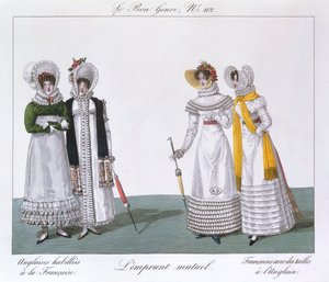 Wederzijds Lenen, plaat uit de serie Le Bon Genre, ca.1810 door French School