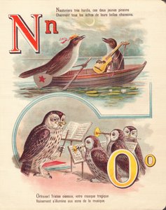 N O: Nachtegaal, navigatie, uil, orkest door French School