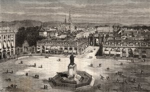 Nancy - Meurthe-et-Moselle - gravure in La France illustree: geographie, histoire, administratie statistique door V.A. Malt-Brown, 1884 door French School