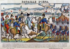 Napoleon bij de Slag bij Jena (13/10/1806) - afbeelding van Epinal door French School