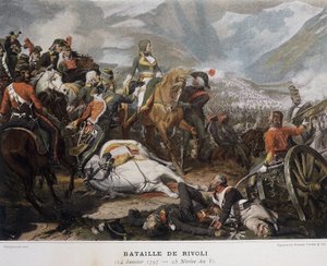 Napoleon bij de Slag bij Rivoli op 14 januari