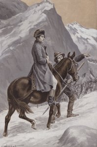 Napoleon steekt de Alpen over door French School