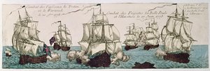 Zeeslagen tussen de Franse en Engelse vloten tijdens de Amerikaanse Revolutie in 1778