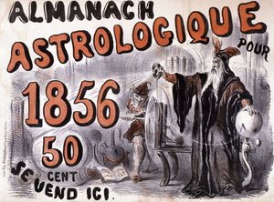 Nostradamus, astroloog die de toekomst verlicht - in Almanach Astrologique van 1856