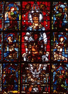 Notre-Dame de la Belle Verriere, uit het zuiderkoor (detail)