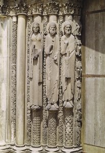 Oude testament figuren, van het koninklijke portaal van de westelijke gevel, c.1145-50