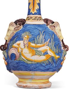 Een van een paar kalebassen, Nevers, ca.1680-1700