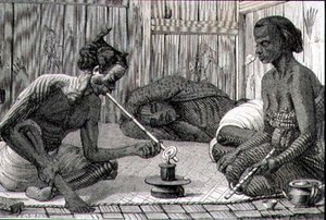 Opiumrokers in Borneo