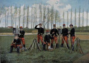 Optische telegraafsessie - in Militair Album - huishoudelijke dienst: cavalerie