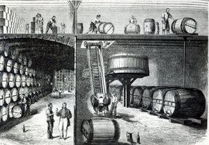 P. Morel et F. Souzac Kelders en Werkplaatsen in Bordeaux uit Le Monde Illustre, 1864 door French School