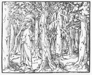 Pagina uit "Discours du Songe de Poliphile", door Francesco Colonna, 1546 door French School
