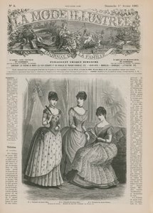 Pagina uit La Mode Illustrée, 1885 door French School