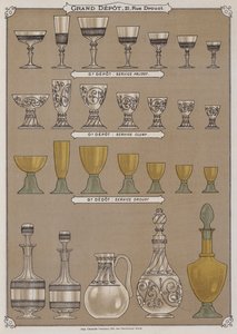 Pagina uit de catalogus van het Grand Depot de Porcelaines, Faiences et Verreries