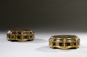 Paar Louis XIV kistjes, c.1700-15 door French School