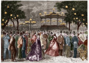 Parijs: een zomerse vrijdag bij het Champs-Elysees concert. door French School