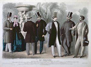 Parijse modeplaat voor Le Progres, juni 1864 door French School