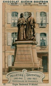 Pelletier, 1788-1842, Caventou, 1795-1877, Professoren in de Farmacie, Opgericht Boulevard St-Michel door French School