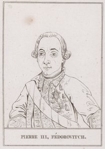 Peter III, tsaar van Rusland (gravure) door French School
