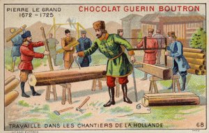 Peter de Grote werkt in de scheepswerven van Nederland door French School