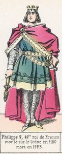 Filips II, 42e koning van Frankrijk, besteeg de troon in 1180, stierf in 1223 door French School