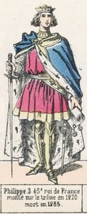 Filips III, 45e koning van Frankrijk, besteeg de troon in 1270, stierf in 1285 door French School