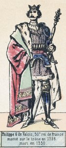 Filips VI van Valois, 50e koning van Frankrijk, besteeg de troon in 1328, stierf in 1350 door French School