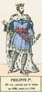 Filips I, 39e koning, besteeg de troon in 1060, stierf in 1108 door French School