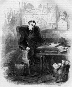 Philippe Paul de Ségur, Franse diplomaat en historicus, schrijft de Russische campagne. Gravure uit 1856. door French School