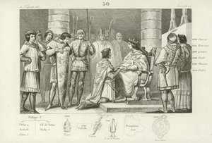 Filips VI van Valois brengt hulde aan Eduard III van Engeland, maar alleen als hertog van Aquitanië door French School