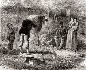 Fotografie in de 19e eeuw, uit Les Merveilles de la Science, gepubliceerd ca. 1870 door French School