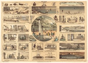 Natuurkunde (kleur litho) door French School