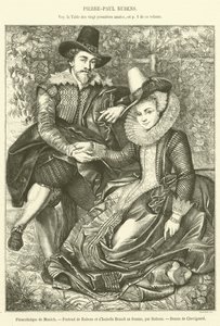 Pinacotheque de Munich, portret van Rubens en Isabelle Brandt zijn vrouw door French School