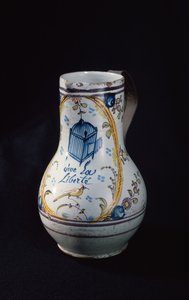 Kruik met de inscriptie Vive la Liberte, 1789 door French School