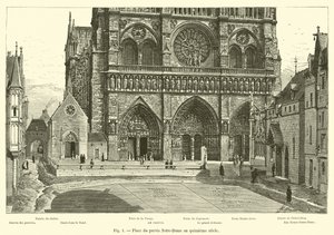 Place du parvis Notre-Dame in de vijftiende eeuw door French School