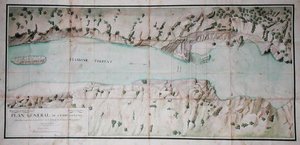 Plan voor de bouw van een stenen brug over de Liamone-rivier in Corsica door French School