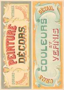 Bord 22: Signagemodellen voor Art Nouveau letter schilder