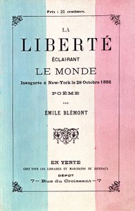 Gedicht door Emile Blemont (1839-1927) ter gelegenheid van de Inhuldiging van het Vrijheidsbeeld, 28 oktober 1886 door French School